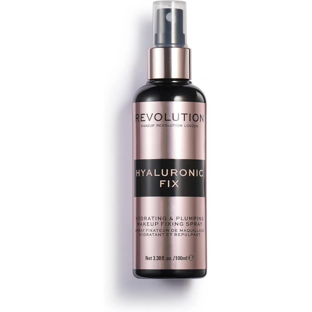 Revolution Hyaluronic Acid Fixing Spray for All-Day Makeup Set and Hydrated Skin