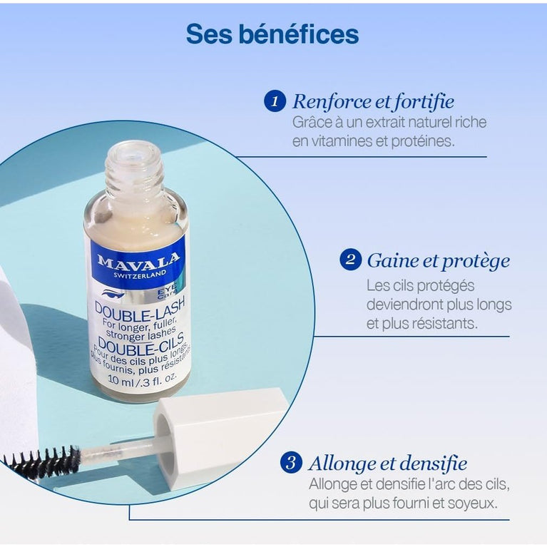 Mavala 10ml Eyelash and Eyebrow Strengthener - For Longer, Denser, and Stronger Lashes and Brows