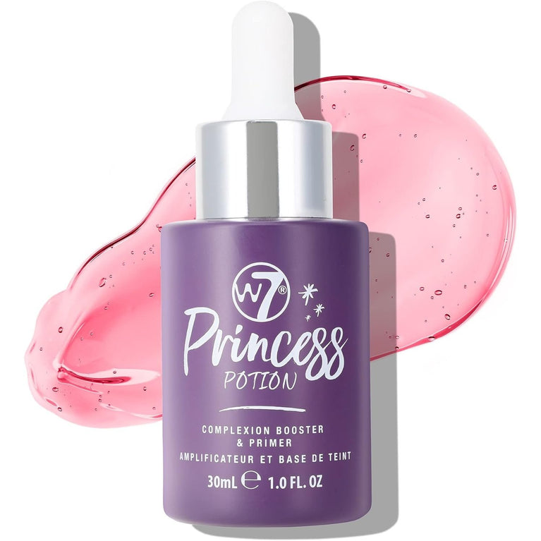 W7 Radiant Skin Purple Primer Drops - Flawless Makeup Base for Princess-Like Complexion