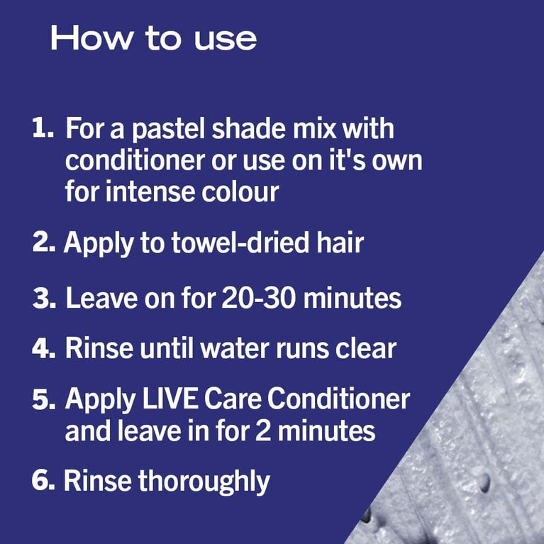 Schwarzkopf LIVE Ultra Brights Or Pastels, Vibrant Semi-permanent Silver Hair Dye, Lasts Up to 15 Washes, Steel Silver 098