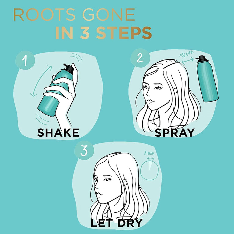 L'Oréal Magic Retouch Instant Root Concealer Spray, Ideal for Touching Up Grey Root Regrowth, Colour: Dark Brown, 150ml