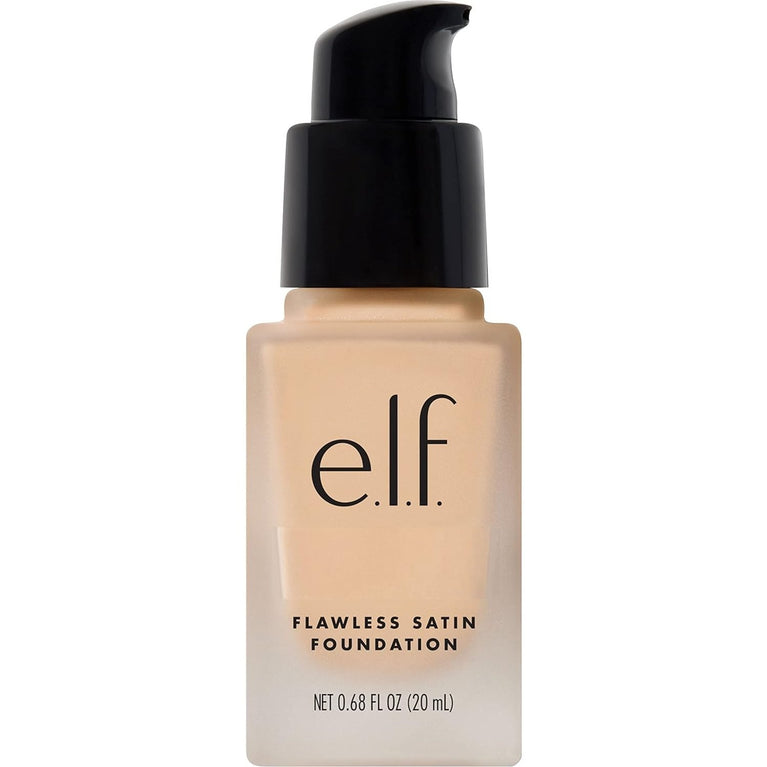 e.l.f. Light Ivory Flawless Finish Foundation - Medium Coverage & Semi-Matte Finish (0.68 Fl Oz/20mL) - Nourishing, Blendable & Buildable for All Skin Types