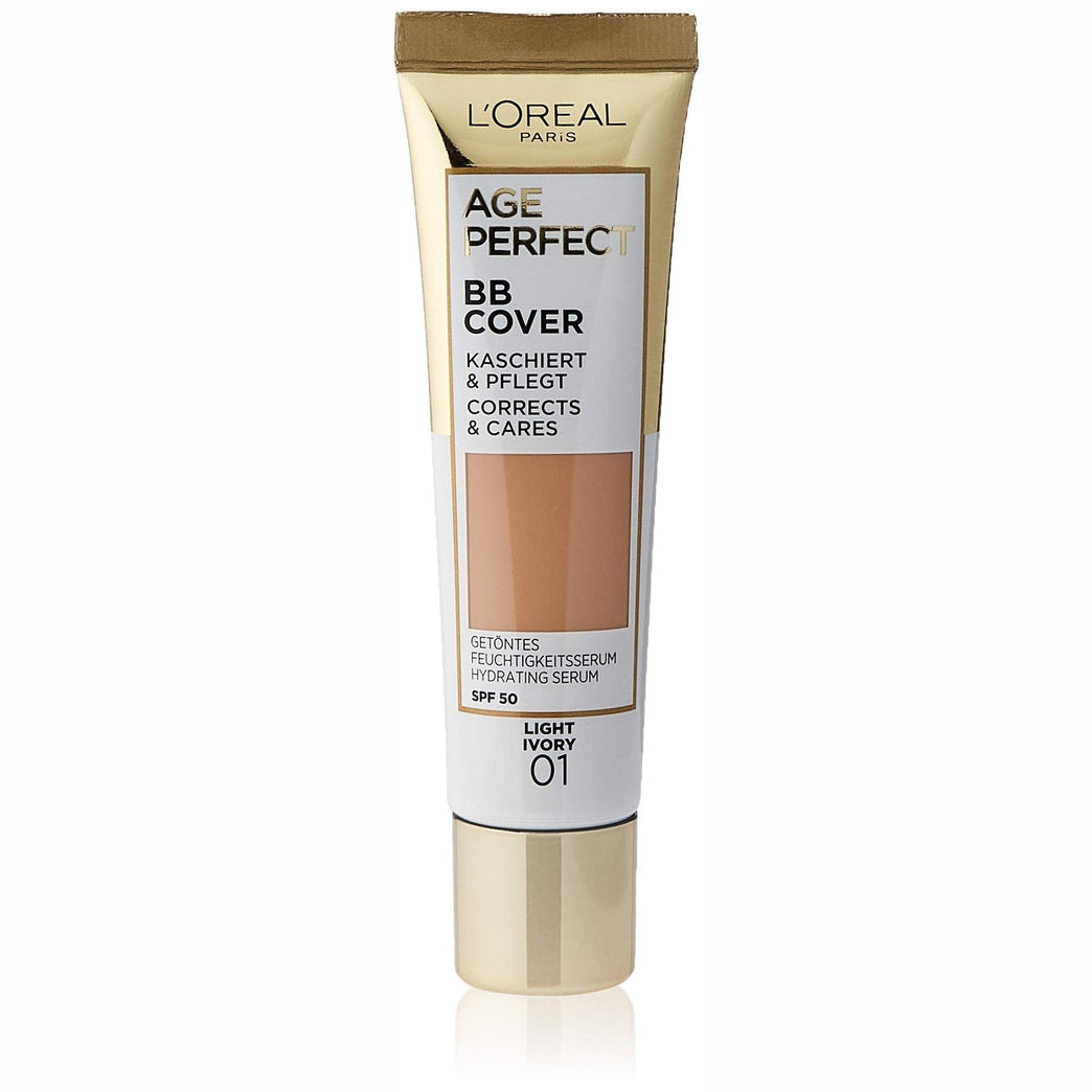 L'Oréal Paris Age Perfect BB Cream in 01 Light Ivory - Infused with Hydrating Serum and Enhanced with SPF 50 Protection