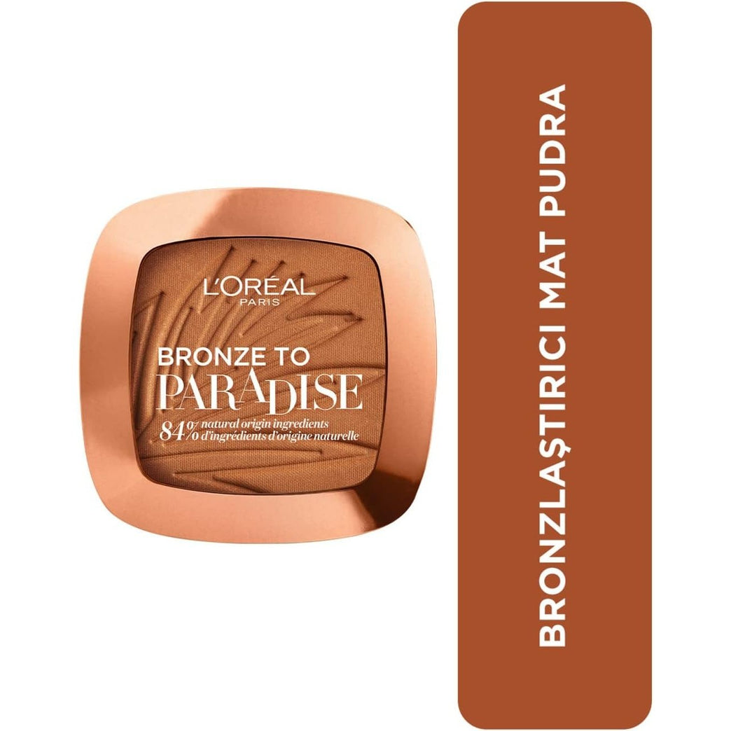 L'Oreal Paris Natural Glow Bronzing Powder - Back To Bronze, Matte Finish, Medium Shade