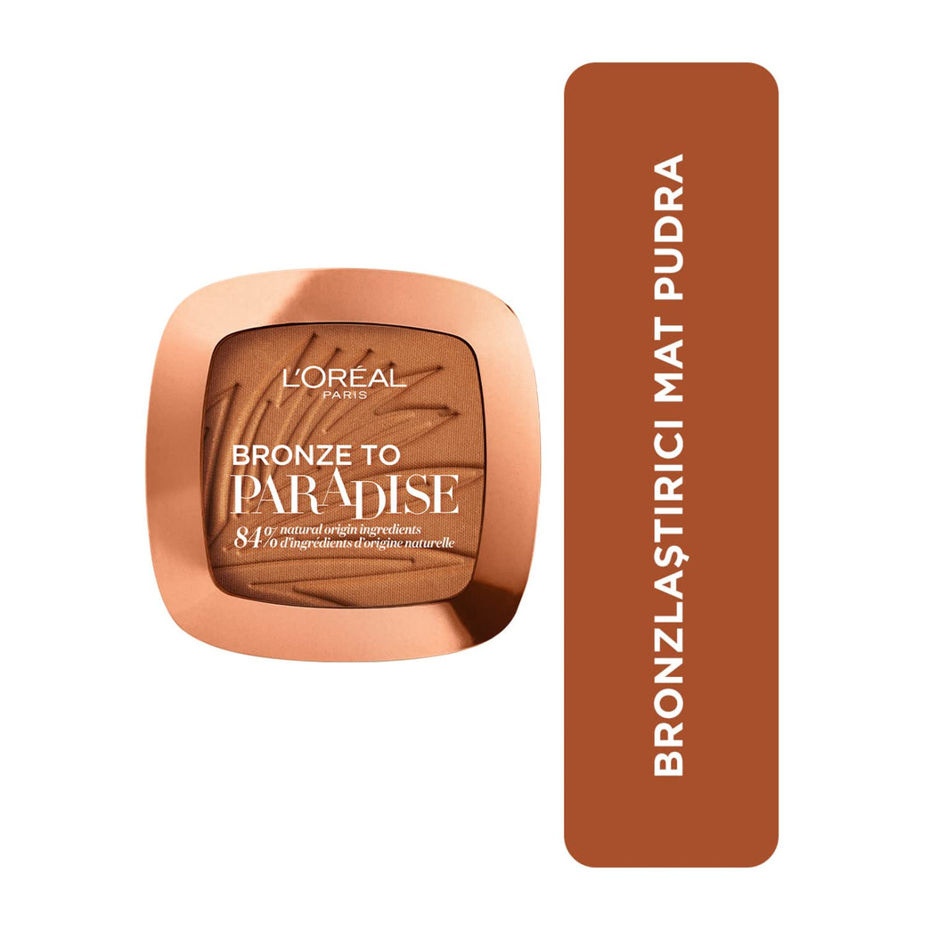 L'Oreal Paris Natural Glow Bronzing Powder - Back To Bronze, Matte Finish, Medium Shade