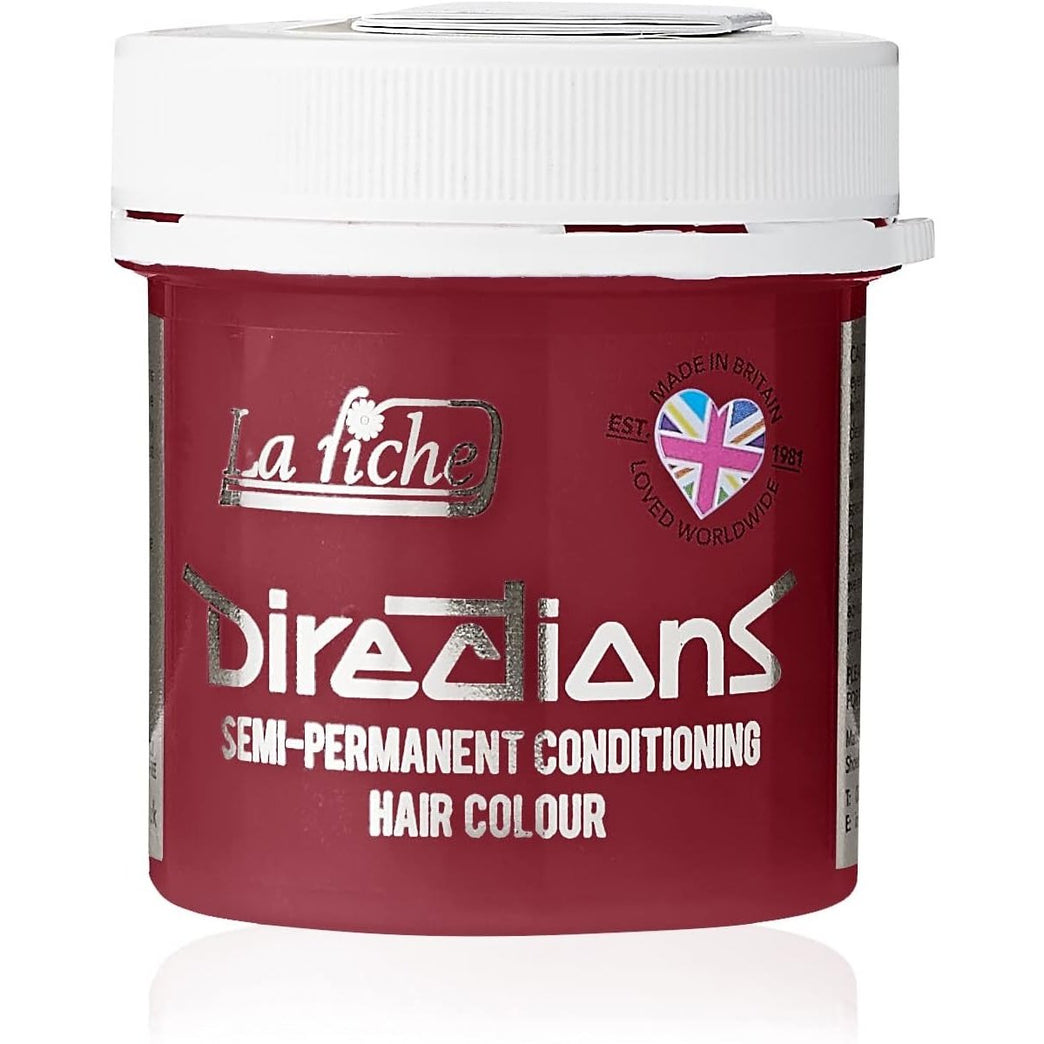 DIRECTIONS Pillarbox Red Semi-Permanent Hair Colour - 88ml Tub