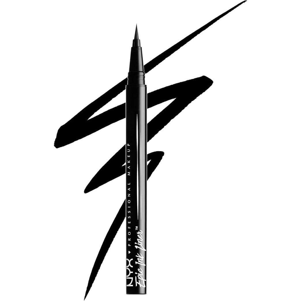 NYX Pro Makeup Intense Black Epic Ink Eyeliner, Vegan, Waterproof & Smudge-proof with Precision Felt Tip Applicator