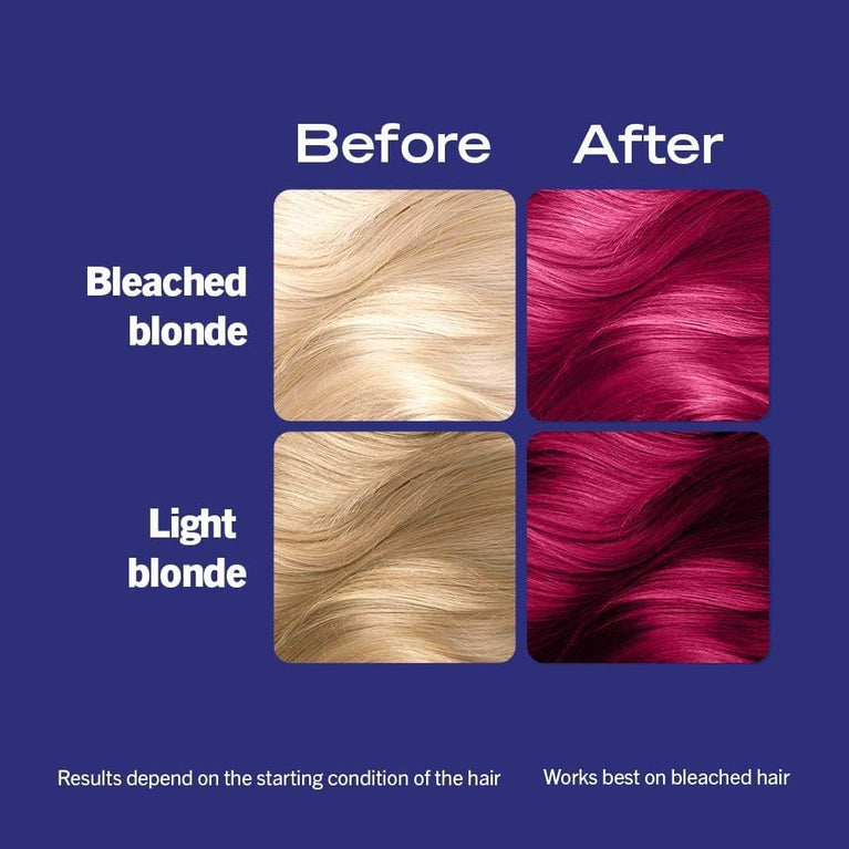 Live Ultra Brights Or Pastels, Vibrant Semi Permanent Pink Hair Dye, 91 Raspberry Rebel, 1 Count (Pack of 1)