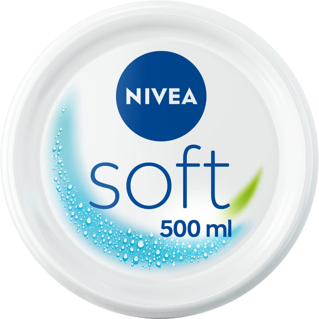 Versatile NIVEA Soft Moisturising Cream for Face, Body, and Hands (500ml)