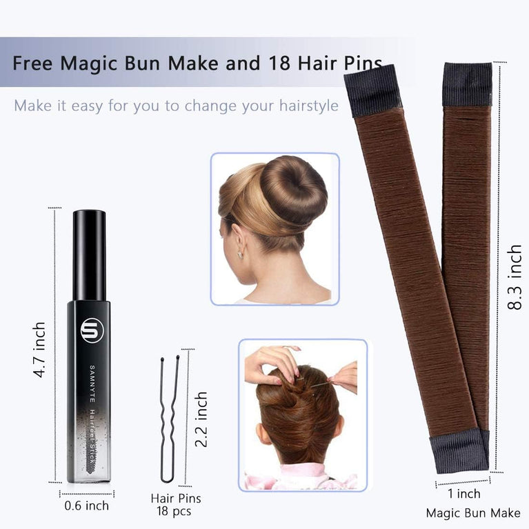 Samnyte Hairfeel Stick 2 PACKS × 18ML Hairfeel Finishing Stick Flyaway Hair Feel Stick Magic Hair Finishing Stick Hair Mascara Small Broken Hair Finishing Cream and Not Greasy Hair Styling Wax Stick