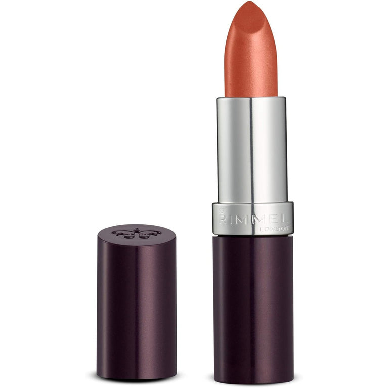 Rimmel London Lasting Finish Long-lasting Lipstick, 210 Coral in Gold, 4 g