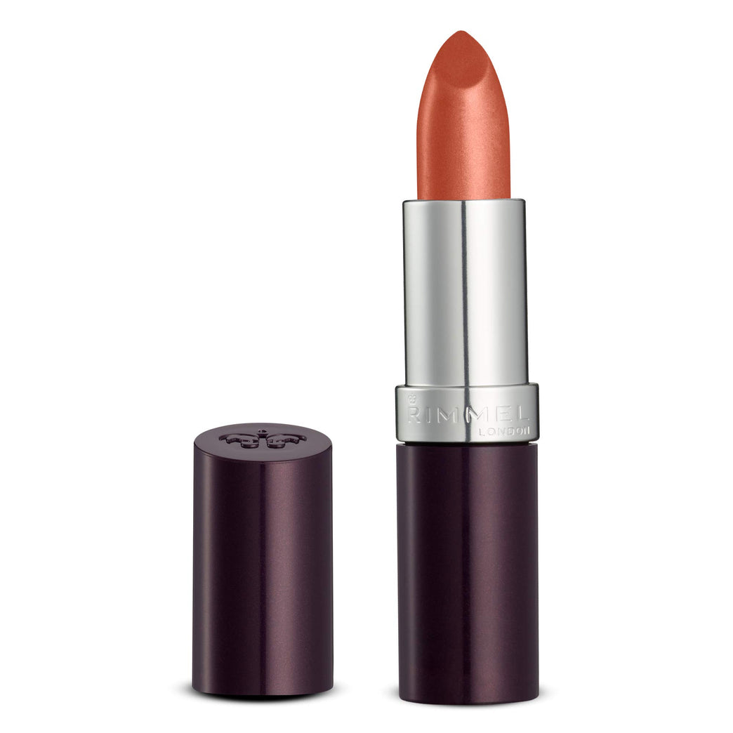 Rimmel London Lasting Finish Long-lasting Lipstick, 210 Coral in Gold, 4 g