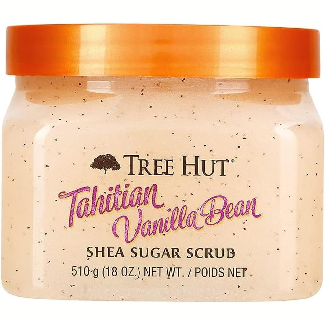 Tree Hut Tahitian Vanilla Bean Shea Sugar Scrub, 18oz, Ultra Hydrating and Exfoliating Scrub for Nourishing Essential Body Care