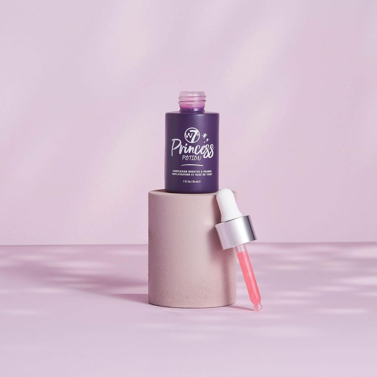 W7 Radiant Skin Purple Primer Drops - Flawless Makeup Base for Princess-Like Complexion