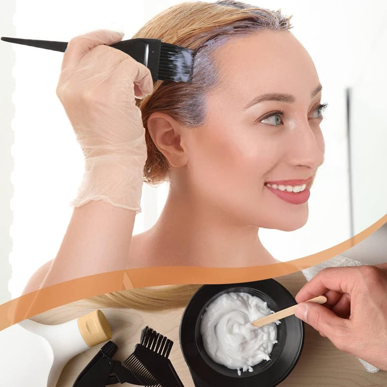4 Piece Hair Coloring Set with Dyeing Bowl and Brushes