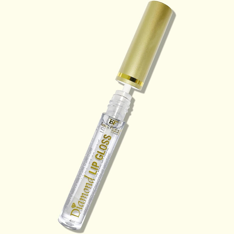 Beauty Forever Diamond Sheer Lip Gloss with Vitamin E and Vanilla Essence, Non-Sticky Hydrating Formula, 4ml (Clear 01)