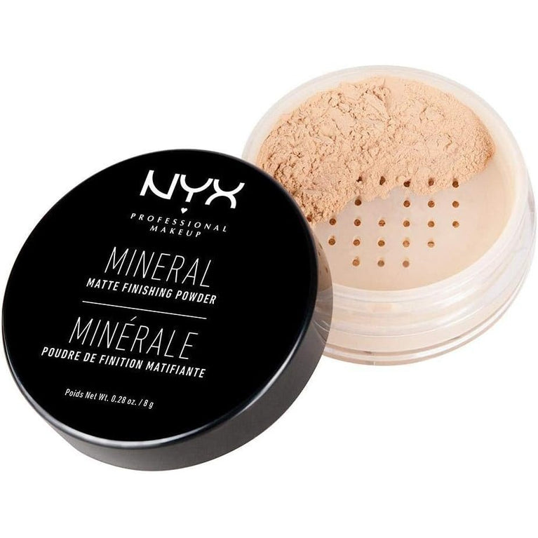 NYX Vegan Mineral Based Finishing Powder, Absorbs Oil for Matte Finish, Light/Medium Tone