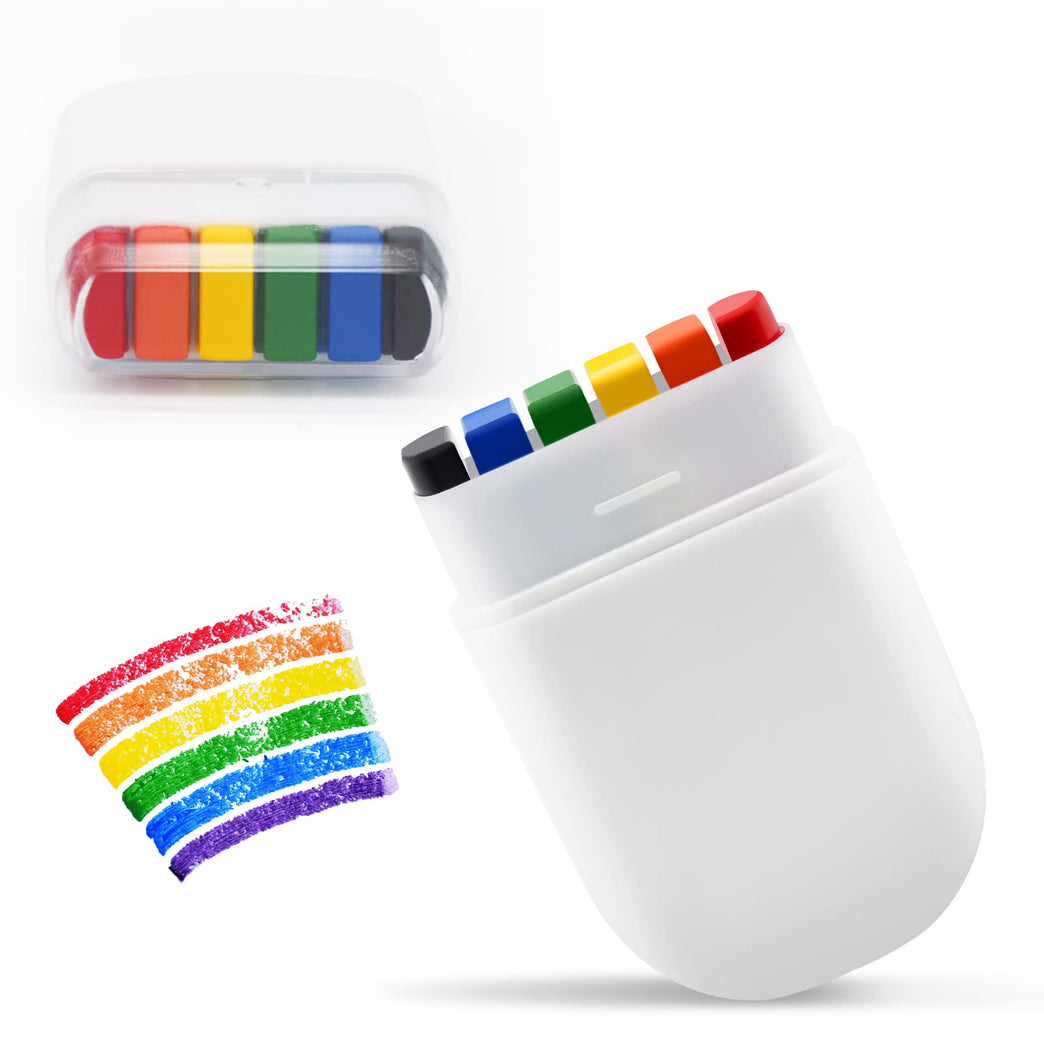 Vibrant Rainbow Face & Body Paint Crayon - Gay Pride Parade Makeup, Compact Pride Month Celebration Fan Brush, Safe & Easy to Apply for Cosplay, Parties and Halloween (Single Pack)