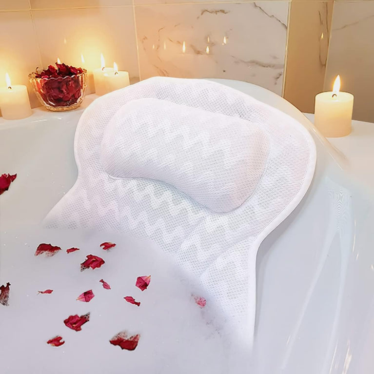 Ultimate Comfort Bath Pillow with 4D Air Mesh Headrest