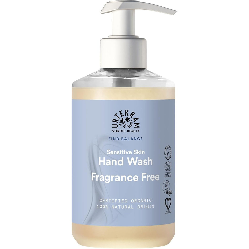 Urtekram Organic Hand Soap - Fragrance-Free, Gentle Cleansing, Vegan, 300 ml