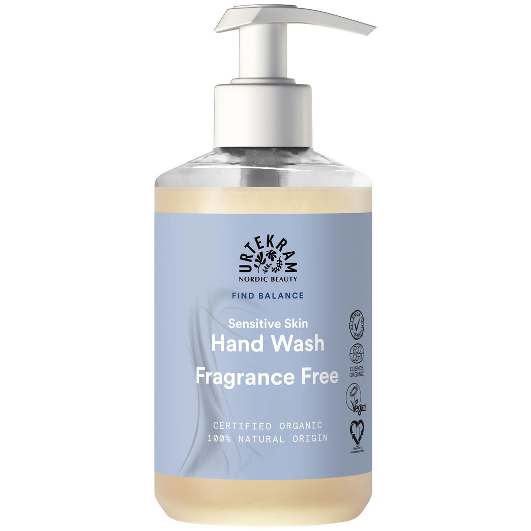 Urtekram Organic Hand Soap - Fragrance-Free, Gentle Cleansing, Vegan, 300 ml