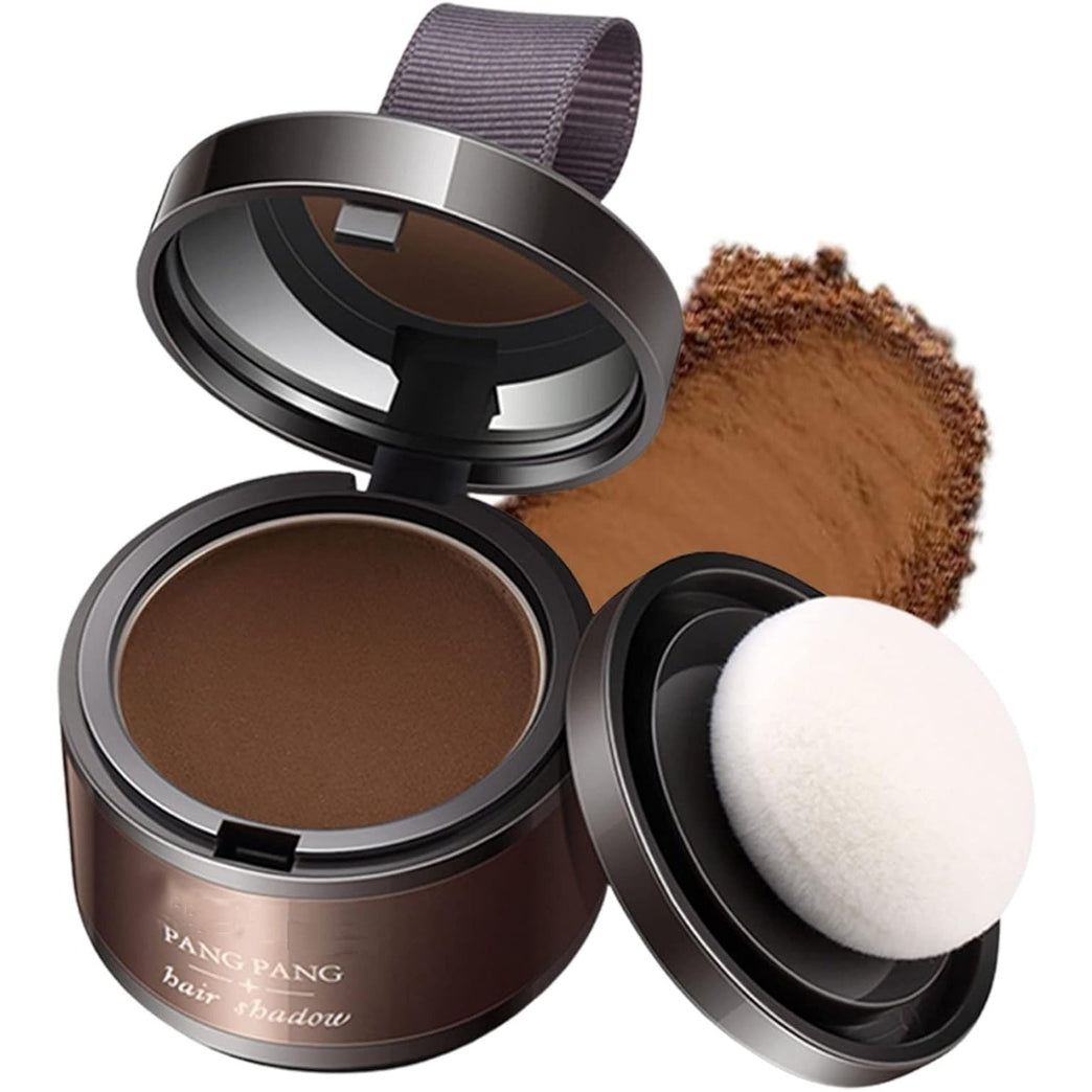 Instantly Hairline Shadow,Hairline Powder,Root Touch Up Quick Cover Brown Hair Root Concealer for Hairline,Shadow,Eyebrows, Beard,Waterproof,Lithe,Portable,Nautral,Long Lasting,with Mirror &Puff
