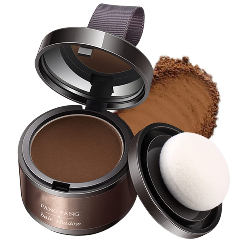 Instantly Hairline Shadow,Hairline Powder,Root Touch Up Quick Cover Brown Hair Root Concealer for Hairline,Shadow,Eyebrows, Beard,Waterproof,Lithe,Portable,Nautral,Long Lasting,with Mirror &Puff