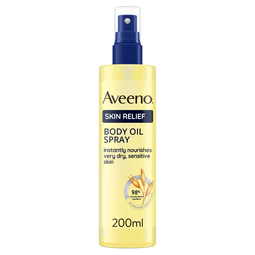Aveeno Skin Relief Body Oil Spray with Oat and Jojoba Oil for Very Dry, Sensitive Skin - 200ml