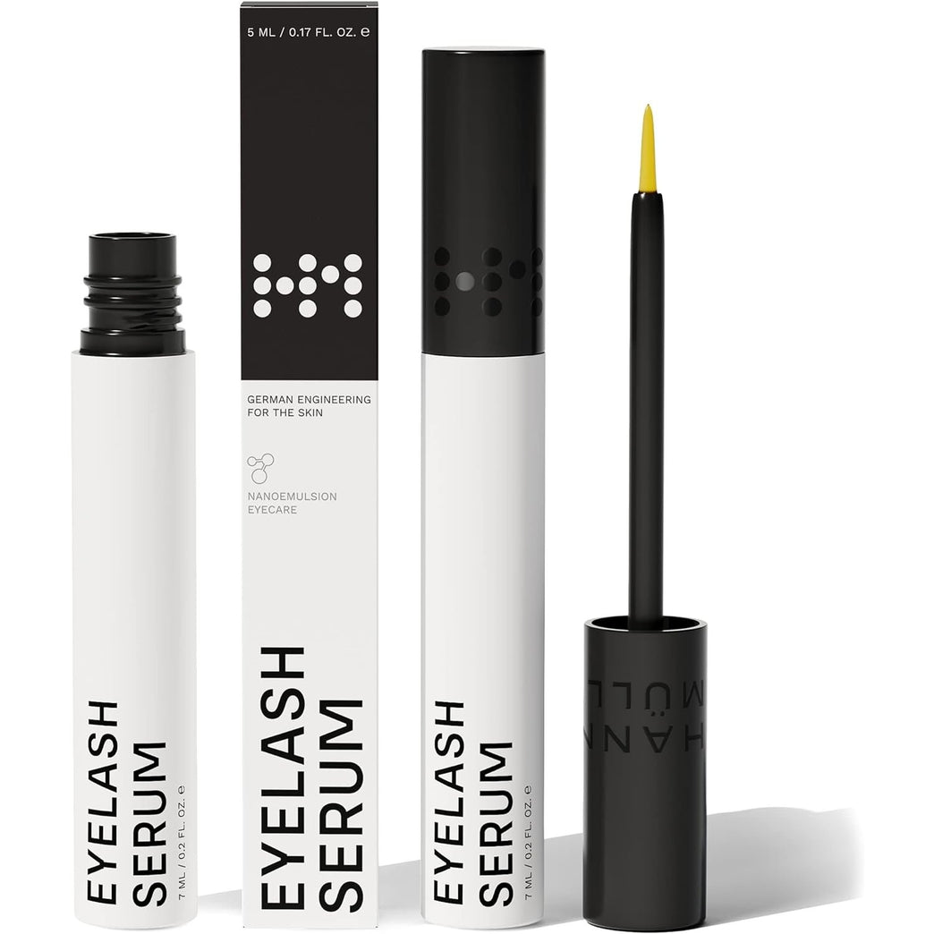 Hanna Müller, Advanced Eyelash Serum - 3X MORE EFFECTIVE with BIOACTIVE PEPTIDES and PATENTED TETRAOYL™ - Lengthens, Thickens, Strengthens - 2X MORE CONDITIONING - 68% More Volume