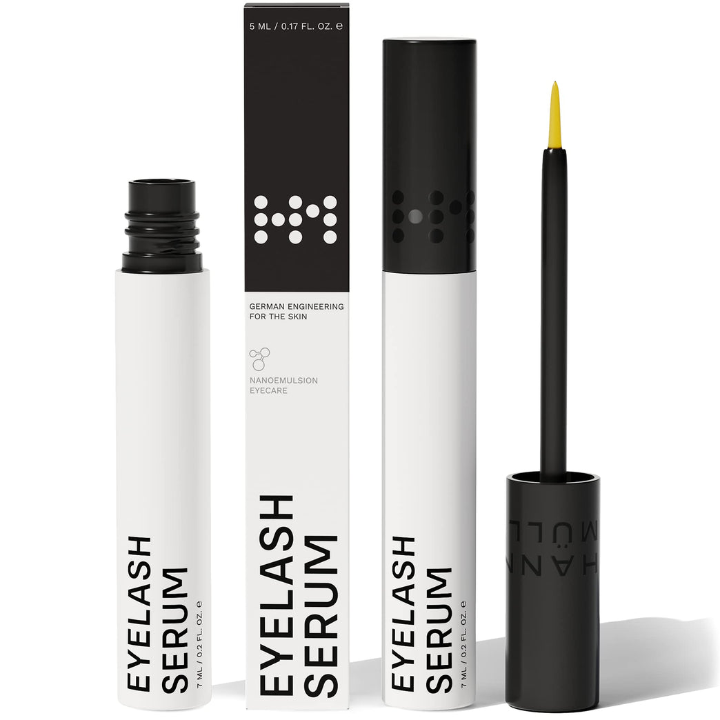 Hanna Müller, Advanced Eyelash Serum - 3X MORE EFFECTIVE with BIOACTIVE PEPTIDES and PATENTED TETRAOYL™ - Lengthens, Thickens, Strengthens - 2X MORE CONDITIONING - 68% More Volume