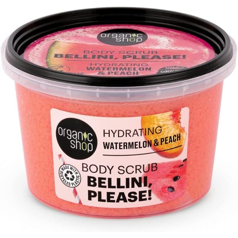Hydrating Watermelon & Peach Body Scrub - Organic Shop Bellini, Please!