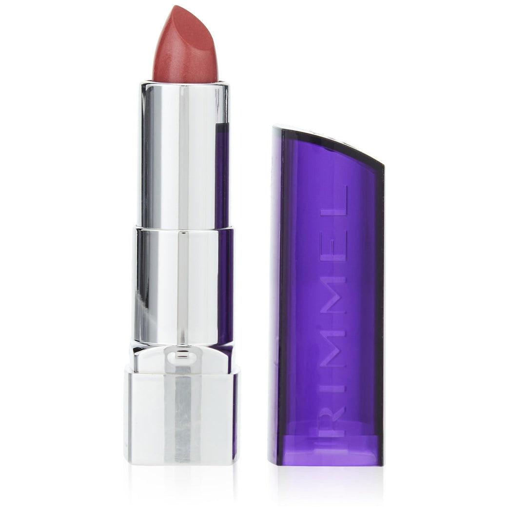 Rimmel London Heather Shimmer Lipstick, 220, Hydrating Formula with Vitamins A, C, E, 4g