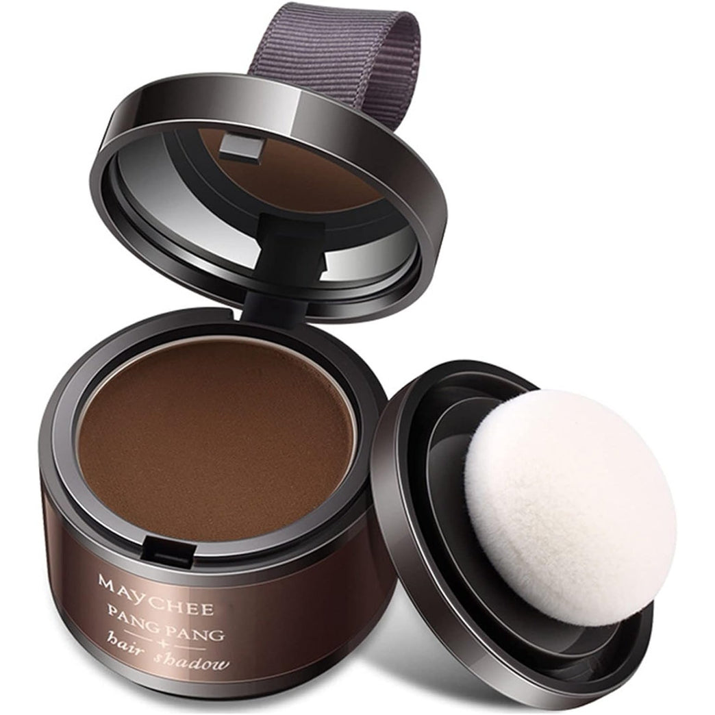 Hairline Powder Hair Shadow Powder, Dark Gray Hair Root Dye Shadow Cover, Instantly Windproof Sweatproof Hair Touch-Up for Thin Hair Grey Hairline Quick Cover Unisex (Light Brown)