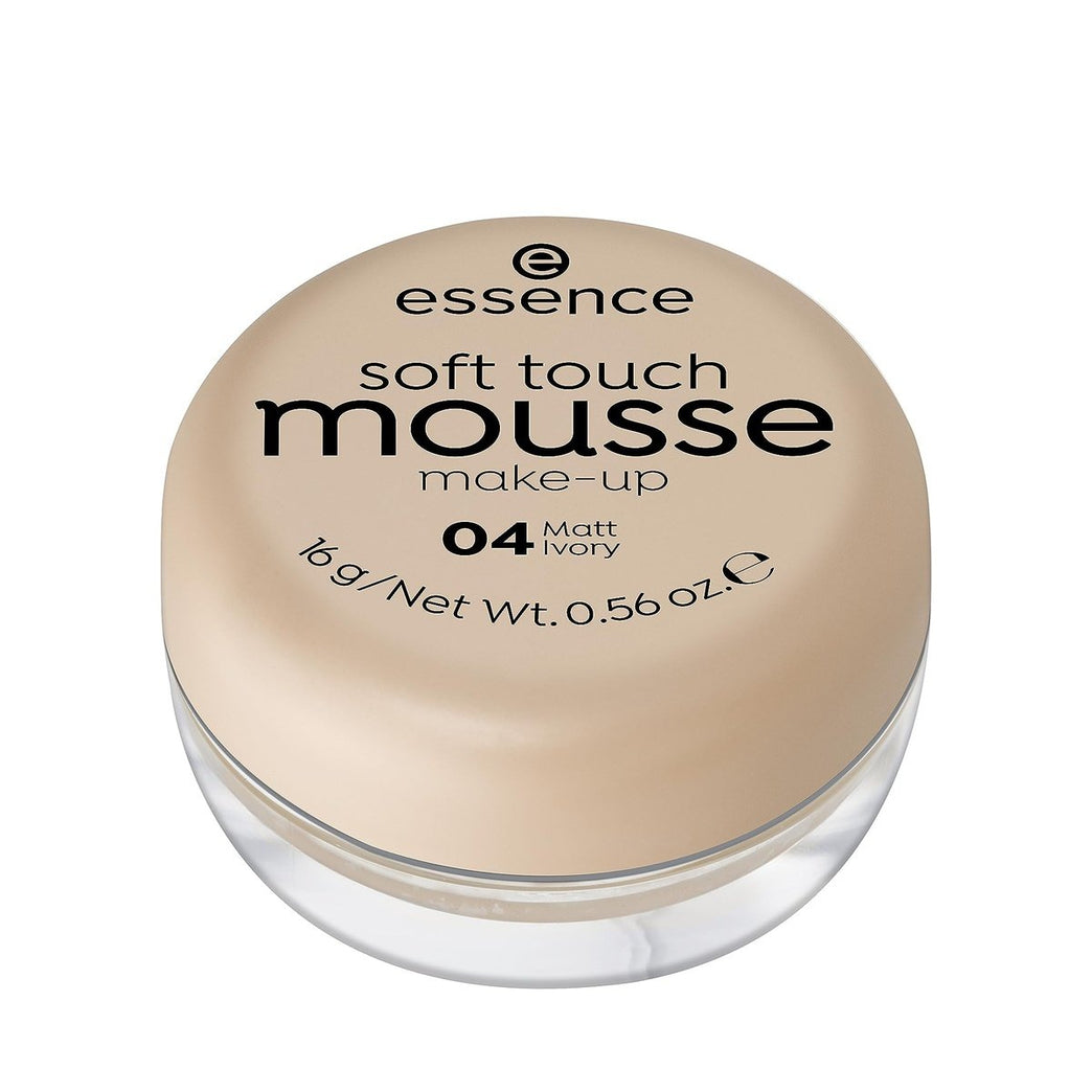 Essence Breathable Mousse Foundation, No.04 Matt Ivory, Nude - Perfect for Combination and Mature Skin, Vegan and Cruelty-Free