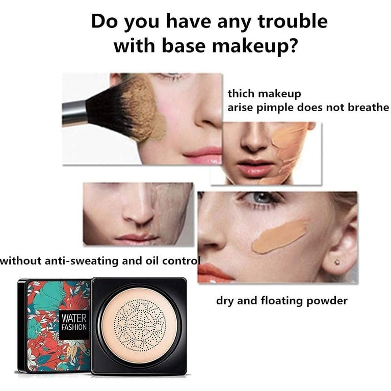 All-in-One Mushroom Head CC Cream: Concealer, Moisturizer & Brightening Foundation for All Skin Types