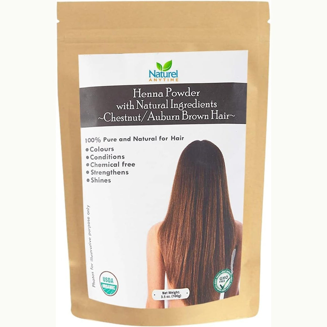 Naturel Anytime Henna Chestnut with Hibiscus | 100gm | check full listing | USDA organic