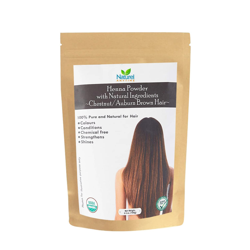 Naturel Anytime Henna Chestnut with Hibiscus | 100gm | check full listing | USDA organic