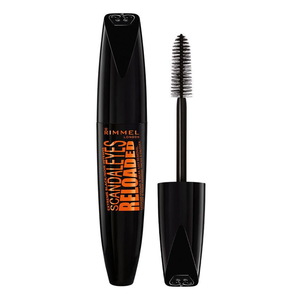 Rimmel London Scandaleyes Reloaded Extreme Black Volumising Mascara, 12 ml - For Instant, Clump-Free Volume and 24 Hour Impact