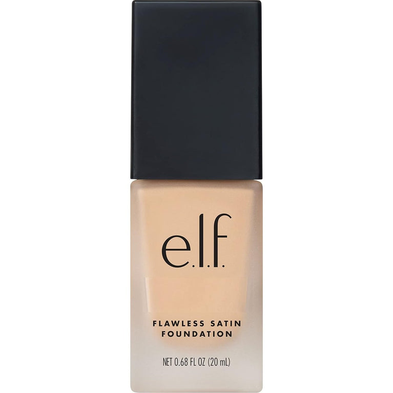 e.l.f. Light Ivory Flawless Finish Foundation - Medium Coverage & Semi-Matte Finish (0.68 Fl Oz/20mL) - Nourishing, Blendable & Buildable for All Skin Types
