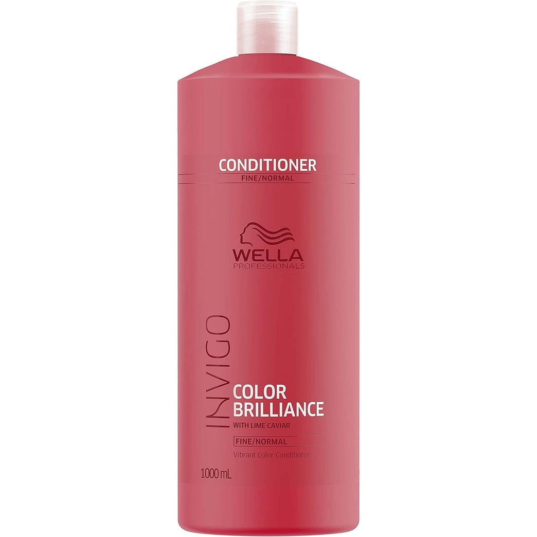 Wella Professionals Invigo Color Brilliance Conditioner - 1 Liter, Color Protection for Fine to Normal Colored Hair