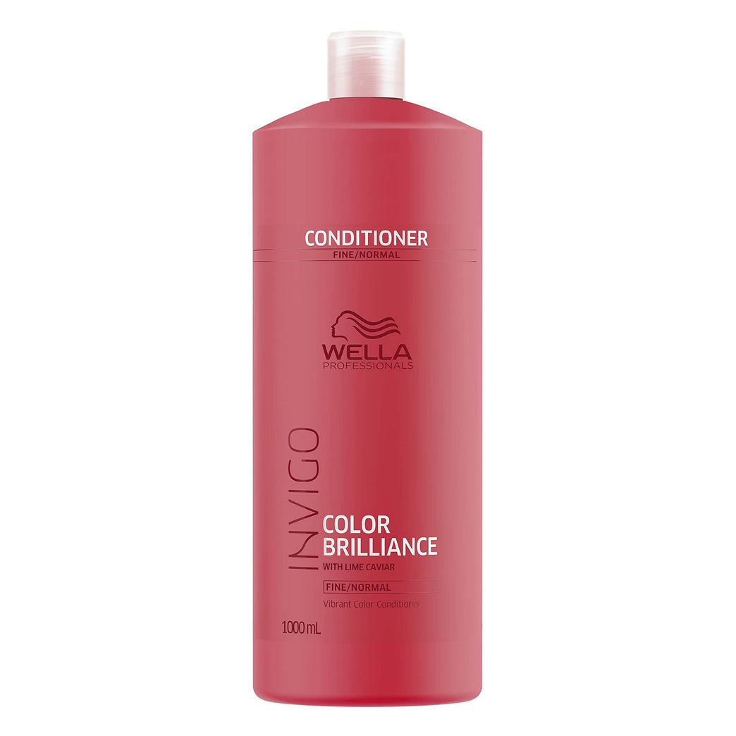 Wella Professionals Invigo Color Brilliance Conditioner - 1 Liter, Color Protection for Fine to Normal Colored Hair
