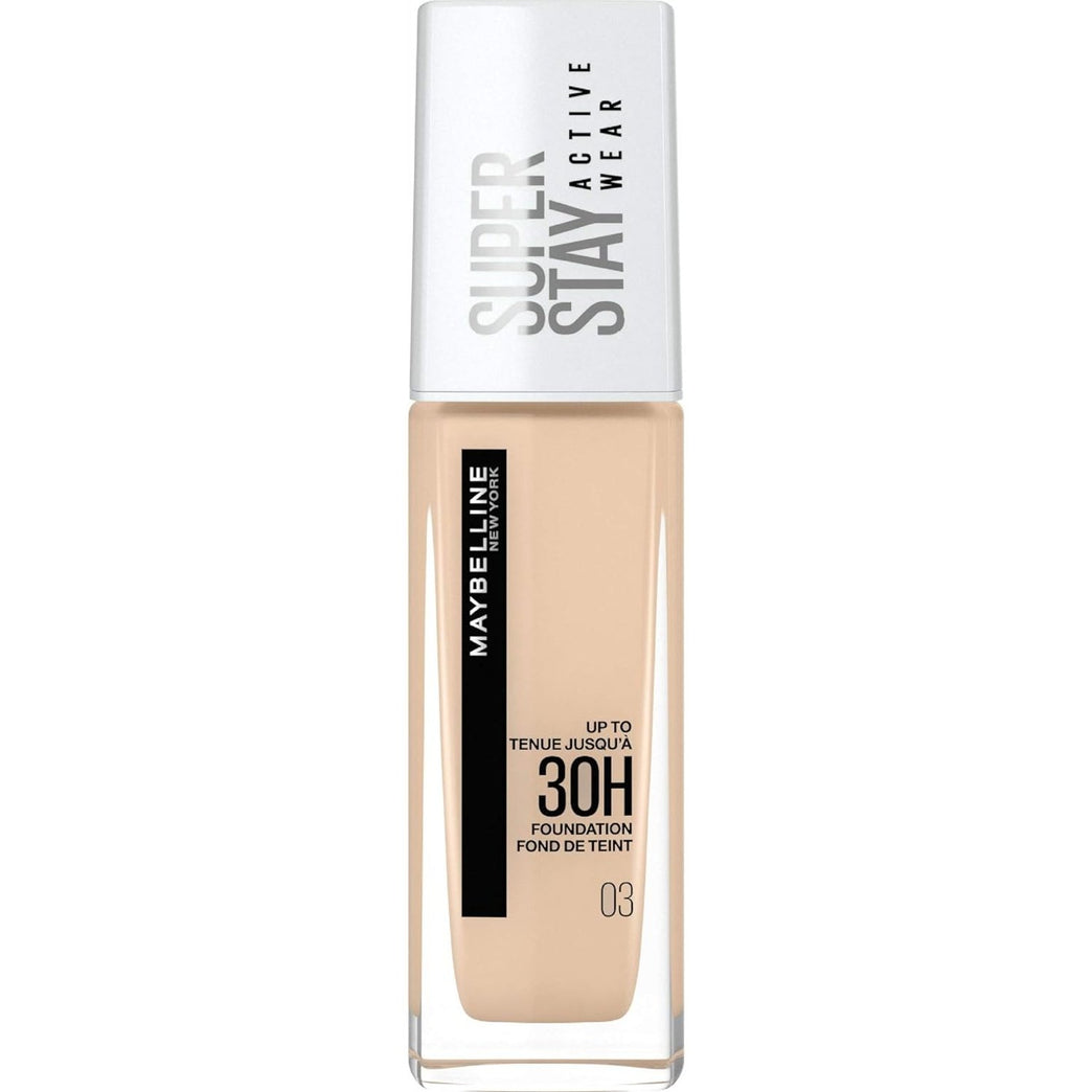 Maybelline New York 30 Hour Superstay Liquid Foundation in True Ivory - 30ml, Long-Lasting, Oil-Free and Dermatologist Tested