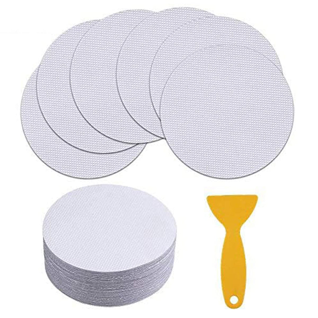 40-Piece Round Non-Slip Safety Shower Treads - Self-Adhesive Bathtub Stickers