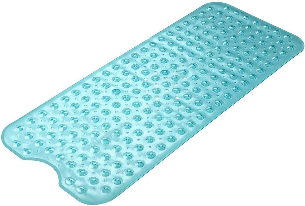 Wimaha Non-Slip Bathtub Mat with Extra Long Coverage and Machine-Washable Design, Teal Color