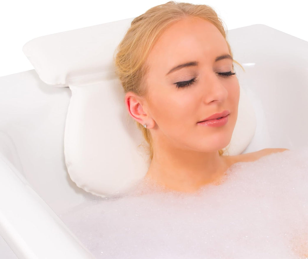 Ergonomic Waterproof Bath Pillow with Non-Slip Suction Cups for Ultimate Home Spa Comfort