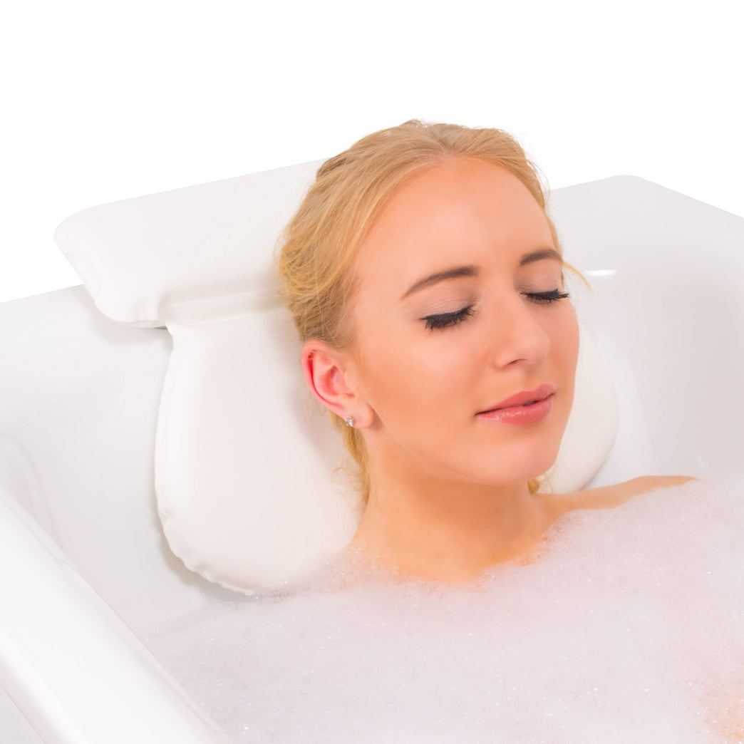 Ergonomic Waterproof Bath Pillow with Non-Slip Suction Cups for Ultimate Home Spa Comfort