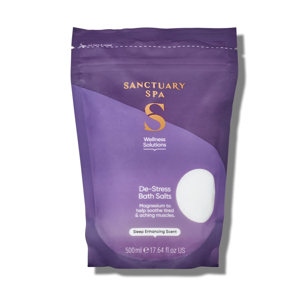 Sanctuary Spa De-Stress Epsom Bath Salts with Magnesium, Wellness Scent, 500g