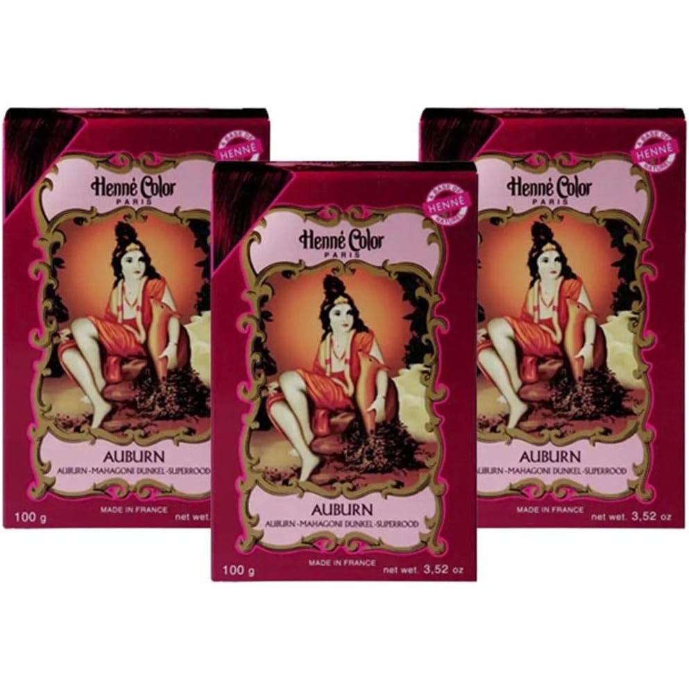 Henne Color Henna Powder 100g (Pack of 3) (Auburn)