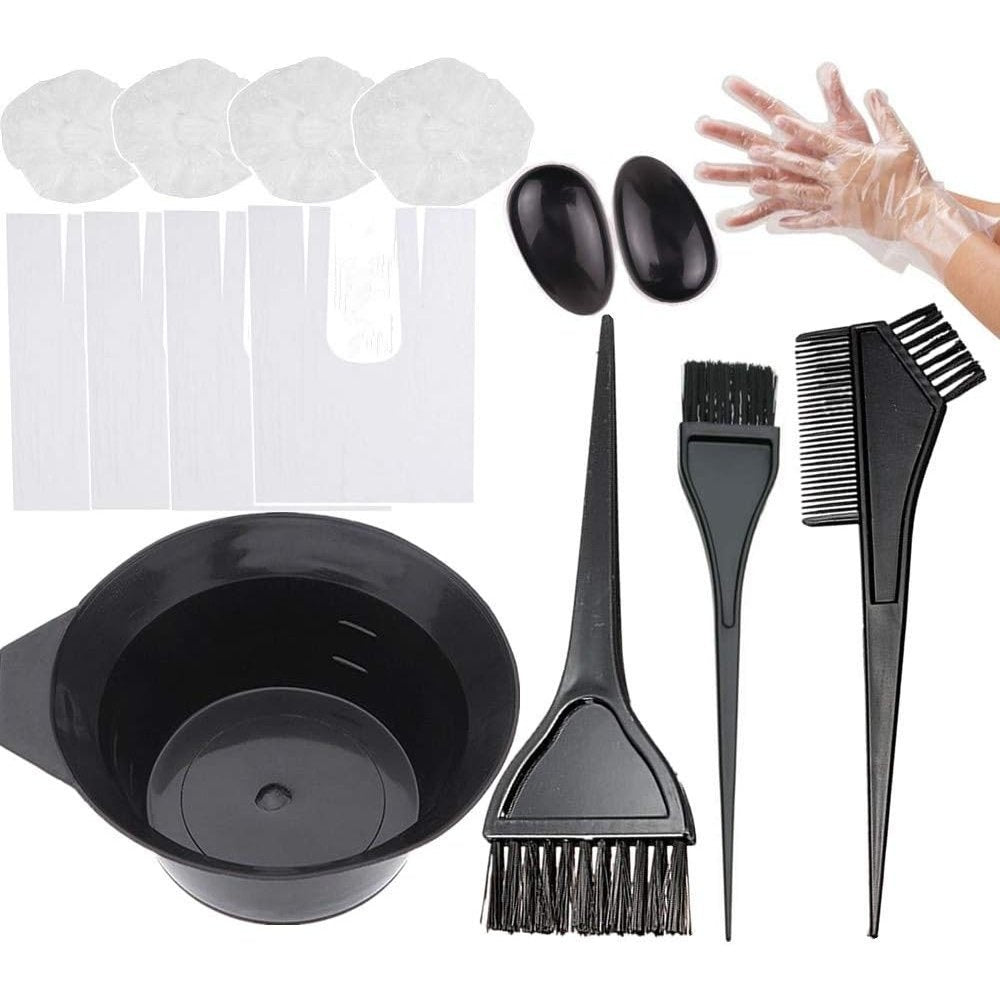 Hair Dye Coloring Bowl, Brush, and Accessories Kit - 18 Piece Set