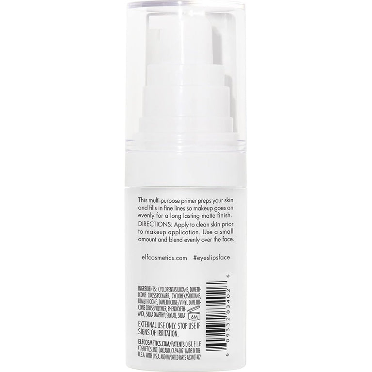 e.l.f. Skin-Enhancing Face Primer - Long-Lasting Makeup Base with Essential Minerals